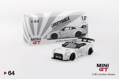 LB★WORKS Nissan GT-R (R35) White Type 1 , Rear Wing ver 1+2