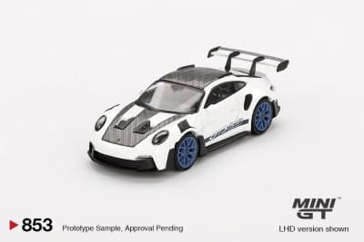 Porsche 911 992 GT3 RS Weissach Package White w/ Indigo Blue Wheels