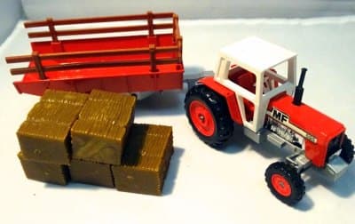 Massey Ferguson Tractor and Hay Trailer