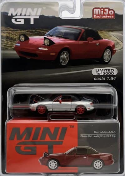 Mazda Miata MX-5 (NA) Classic Red Headlight Up / Soft Top