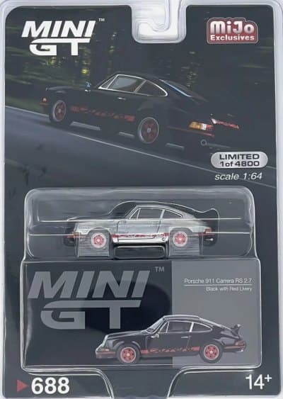 Porsche 911 Carrera RS 2.7 Black with Red Livery