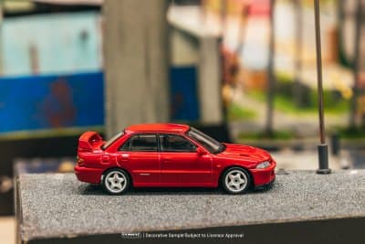 Mitsubishi Lancer GSR Evolution II Red with Tarmac Cards