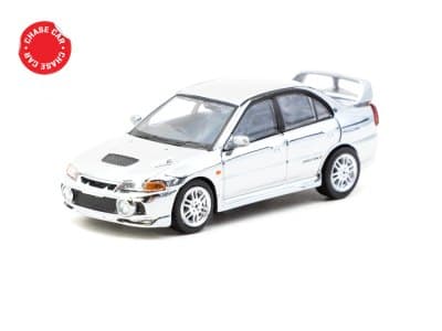 Mitsubishi Lancer GSR Evolution IV Silver with Tarmac Cards
