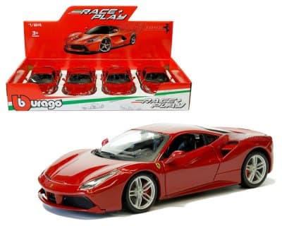 Ferrari 488 GTB (Red) – Display Tray Set of 4