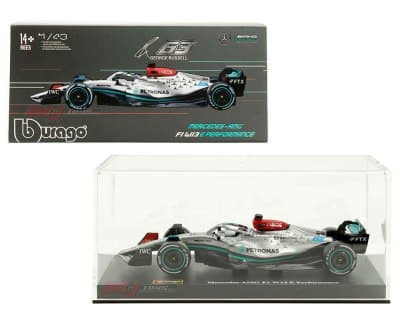 Mercedes-AMG F1 W13 E Performance #63 George Russell – AMG Petronas Formula One Team- Plastic Case – Race F1