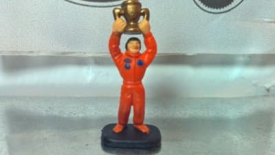 Micro Action Figure - Driver With Trophy
