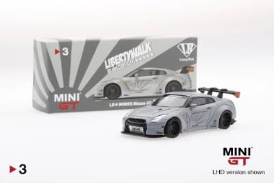LB★WORKS Nissan GT-R (R35) Matte Grey Type 1, Rear Wing ver 1